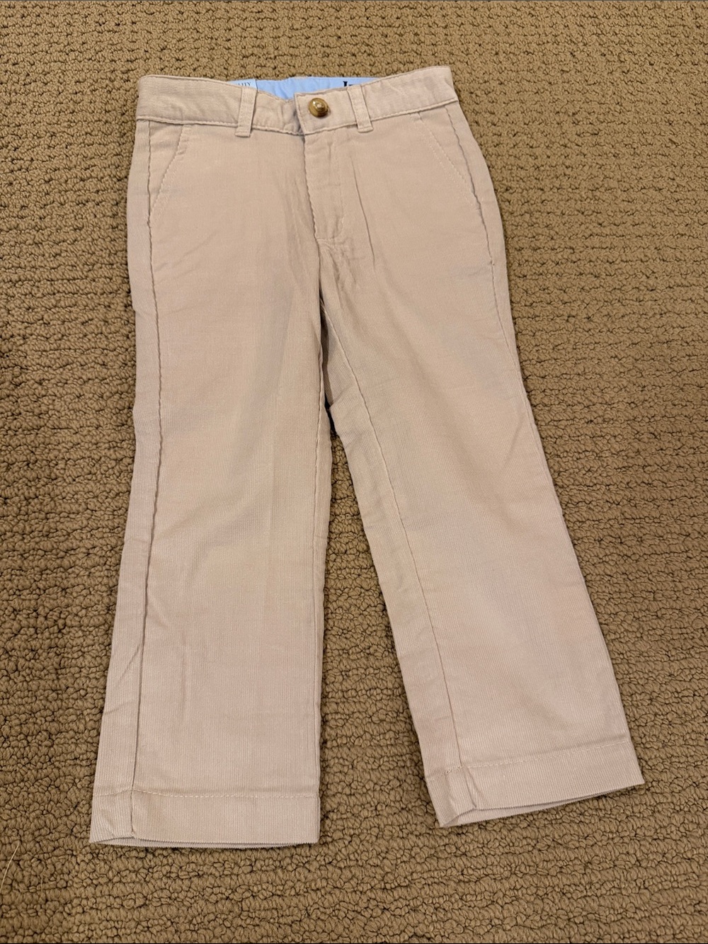 NWT Little English Boys Light Beige Corduroy Pants